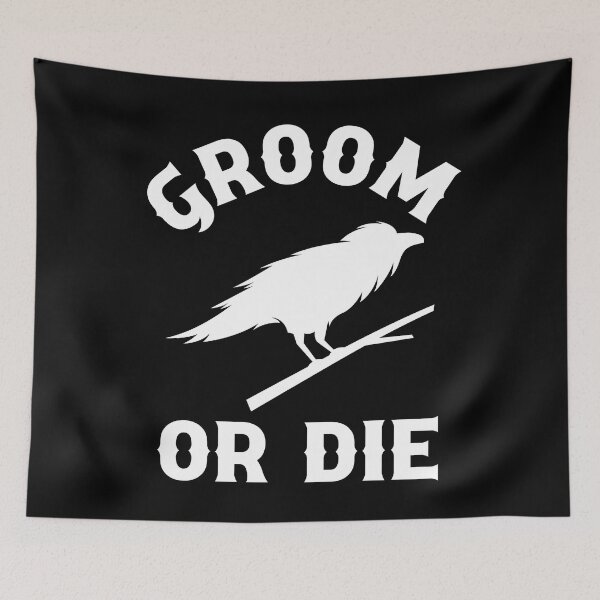 Item preview, Til Death Do We Party Bachelorette Party Groom Or Die Raven Gothic Wedding Design designed and sold by mysticblvd.
