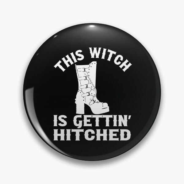 Item preview, Til Death Do We Party Bachelorette Party This Witch Is Gettin Hitched Black Boot Gothic Wedding Design designed and sold by mysticblvd.