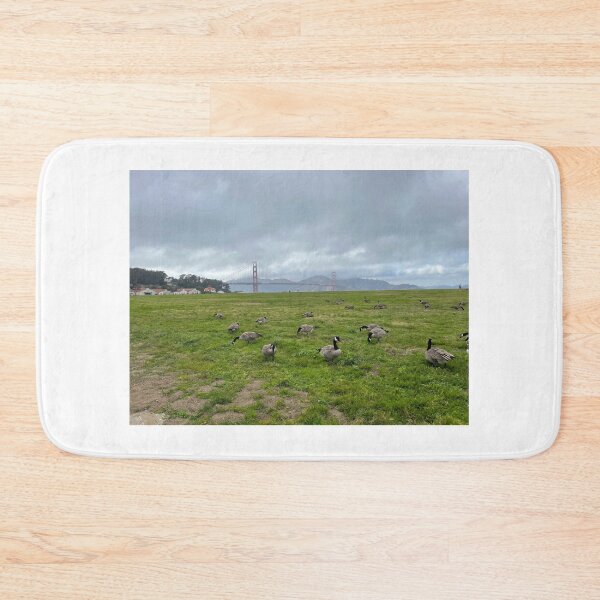 Item preview, Golden Gate Bridge from Crissy Field with Geese designed and sold by BaggyYogaPants.