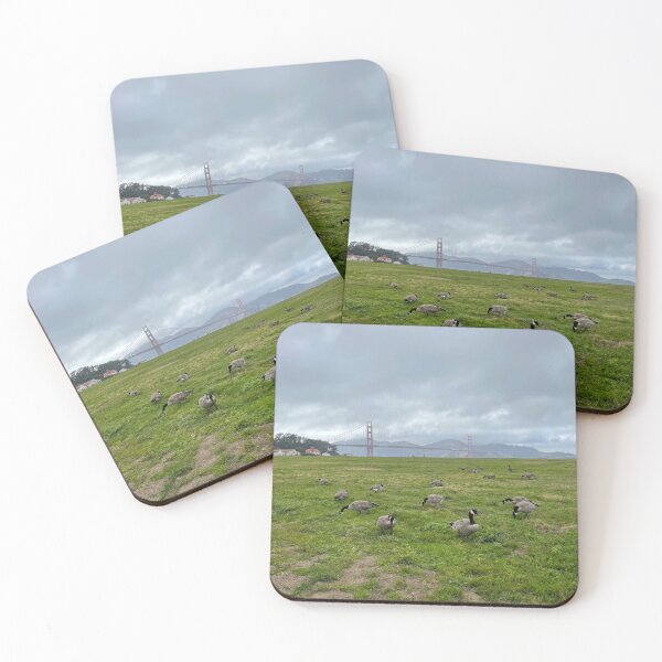 Item preview, Golden Gate Bridge from Crissy Field with Geese designed and sold by BaggyYogaPants.