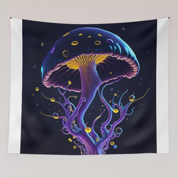 Aperçu de l'œuvre Glowing Mushroom #57 Part of the Glowing Mushroom Collection créée et vendue par Psychedelic Psychos.