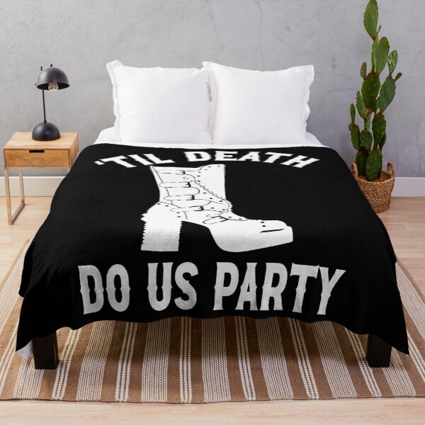 Item preview, Til Death Do We Party Bachelorette Party Til Death Do We Party Black Boot Gothic Wedding Design designed and sold by mysticblvd.