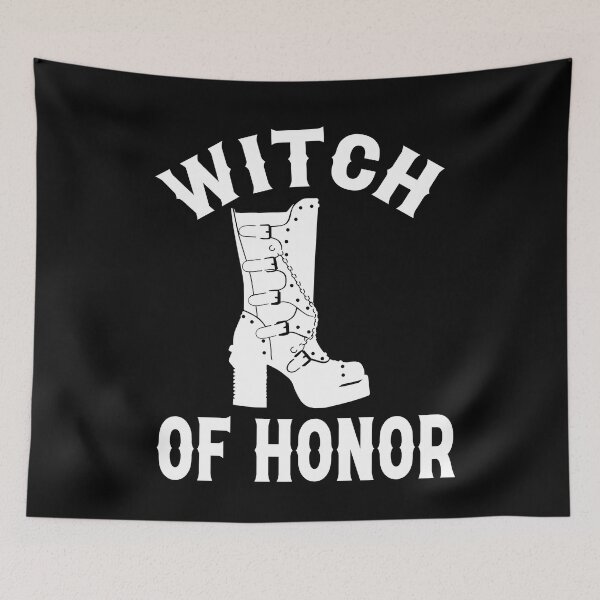 Item preview, Til Death Do We Party Bachelorette Party Witch Of Honor Black Boot Gothic Wedding Design designed and sold by mysticblvd.