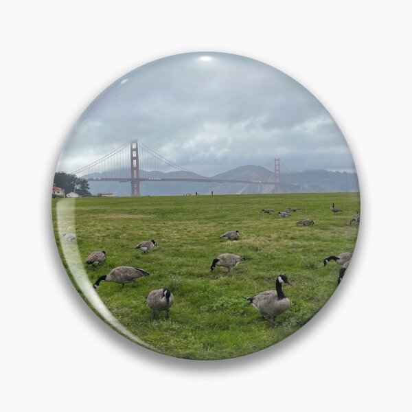 Item preview, Golden Gate Bridge from Crissy Field with Geese designed and sold by BaggyYogaPants.