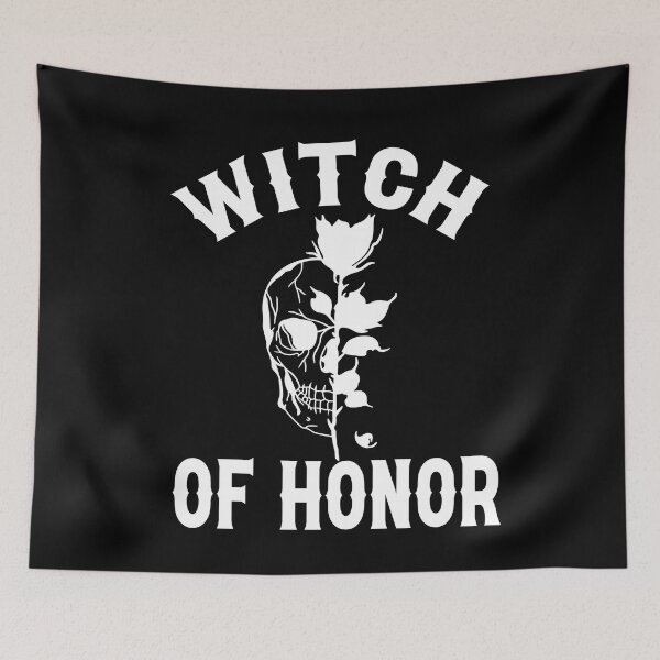 Item preview, Til Death Do We Party Bachelorette Party Witch Of Honor Skull and Black Rose Gothic Wedding Design designed and sold by mysticblvd.