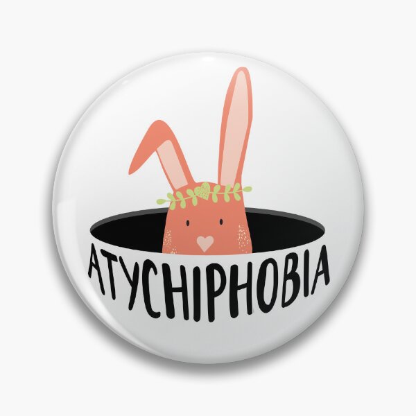 Item preview,  ATYCHIPHOBIA Bunny  Minimalist Anxiety Awarness Typography designed and sold by Zazizu.
