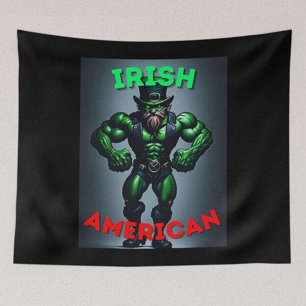 Item preview, Irish American Muscular Leprechaun designed and sold by IrishPOD.
