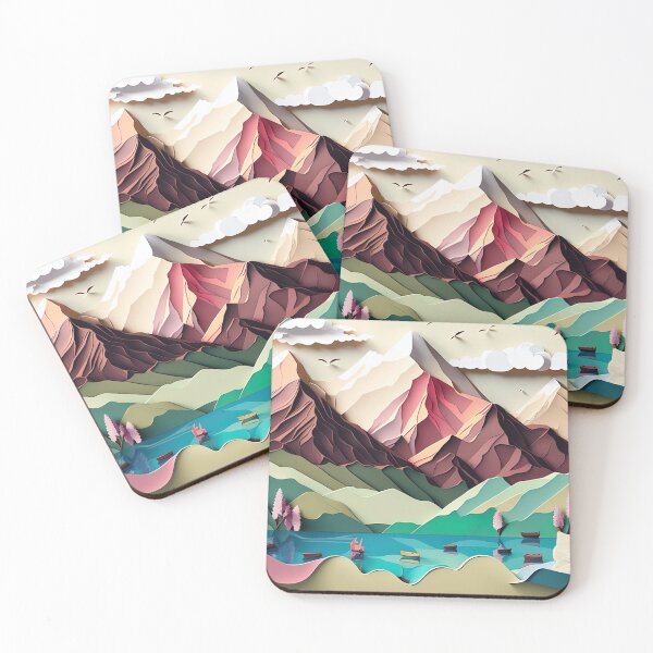 Item preview, Colorful Mountain and Lake Spring Landscape designed and sold by Juliascutecornr.