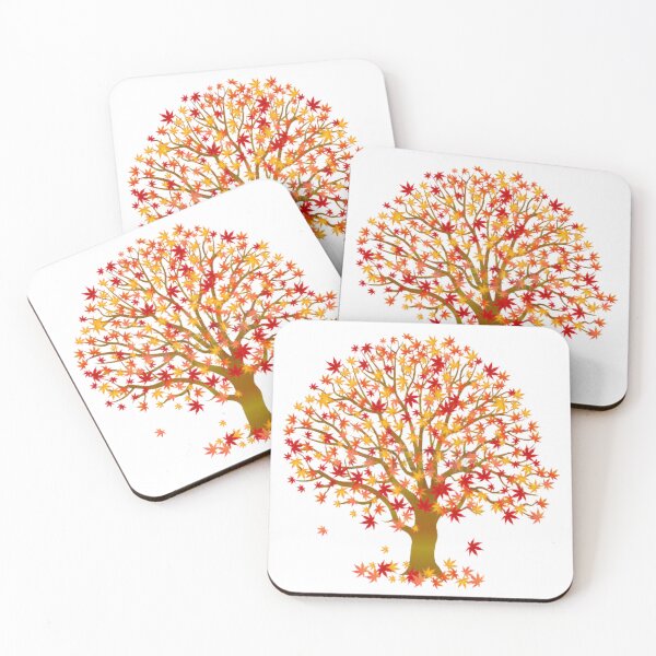 Item preview, Autumn Tree With Falling Leaves designed and sold by TheCatmeow2000.