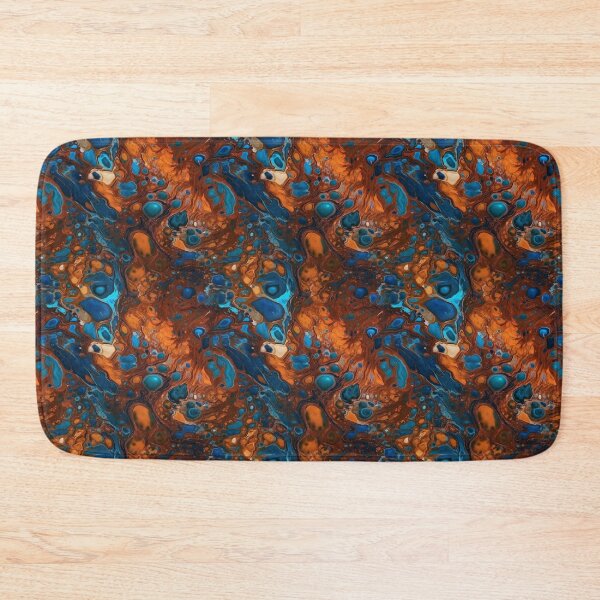 Item preview, Orange and Blue Swirling Oil Pattern designed and sold by Expressive Vision.