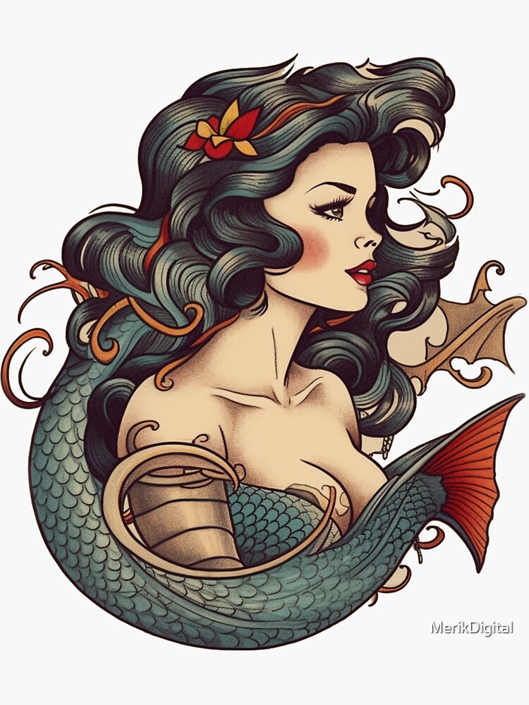 My mermaid tattoo design and tattoo. Tattoo apprentice — Steemit