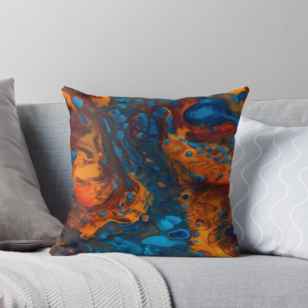Artikel-Vorschau von Orange and Blue Swirling Oil Pattern, designt und verkauft von Expressive Vision.