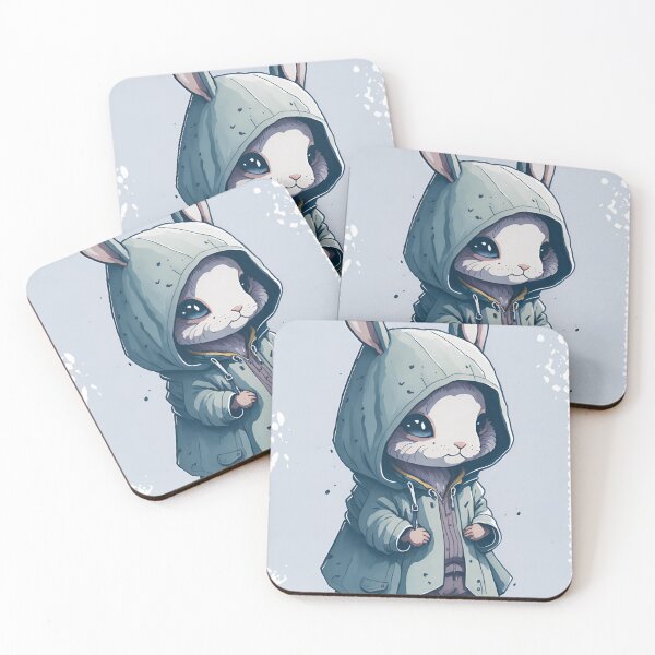 Item preview, Stay Cute and Dry with this Adorable Bunny in a Grey Raincoat Design - Perfect for Easter and Rainy Days! designed and sold by Leland-Hicks.