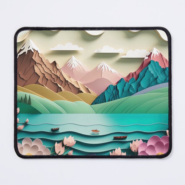 Item preview, Colorful Lake and Mountain Range Spring Landscape designed and sold by Juliascutecornr.