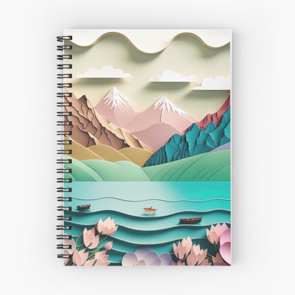 Item preview, Colorful Lake and Mountain Range Spring Landscape designed and sold by Juliascutecornr.