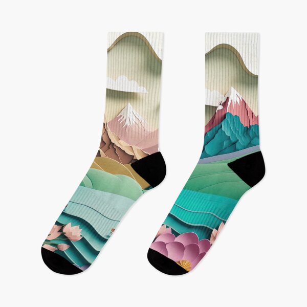 Item preview, Colorful Lake and Mountain Range Spring Landscape designed and sold by Juliascutecornr.