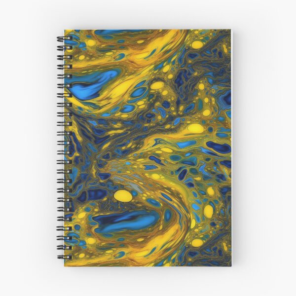 Artikelvorschau, Yellow and Blue Swirling Oil Pattern entworfen und verkauft von Expressive Vision.