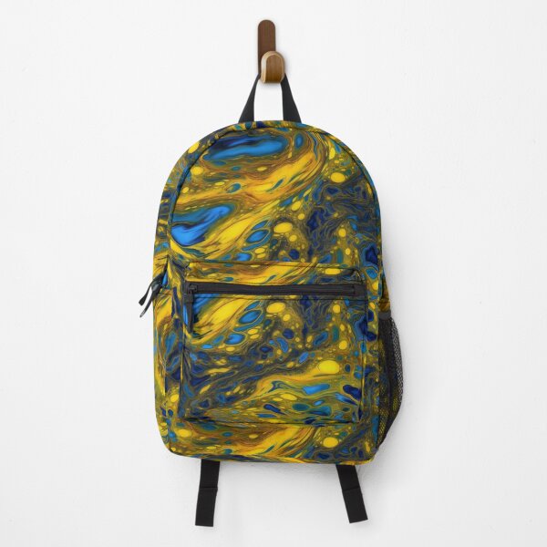 Artikelvorschau, Yellow and Blue Swirling Oil Pattern entworfen und verkauft von Expressive Vision.