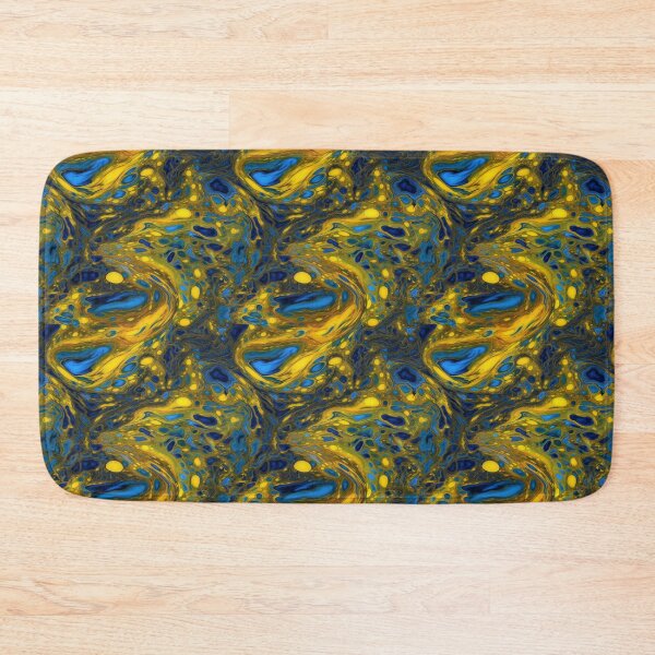 Artikelvorschau, Yellow and Blue Swirling Oil Pattern entworfen und verkauft von Expressive Vision.
