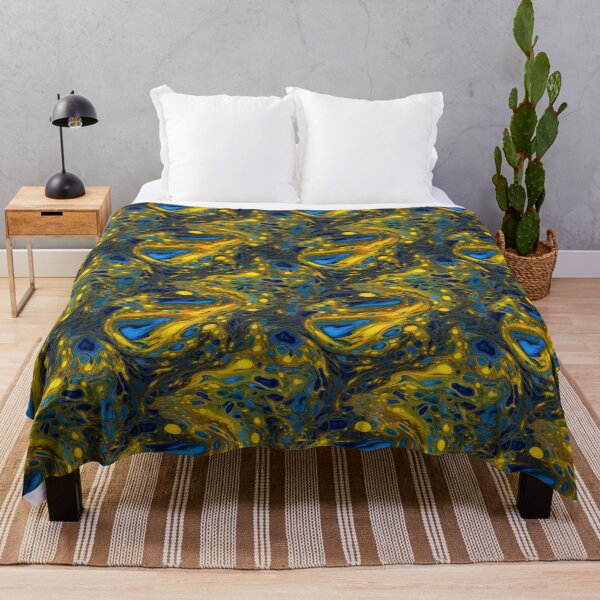 Artikelvorschau, Yellow and Blue Swirling Oil Pattern entworfen und verkauft von Expressive Vision.