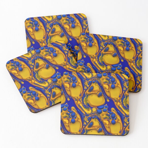 Artikelvorschau, Yellow and Blue Swirling Oil Pattern entworfen und verkauft von Expressive Vision.