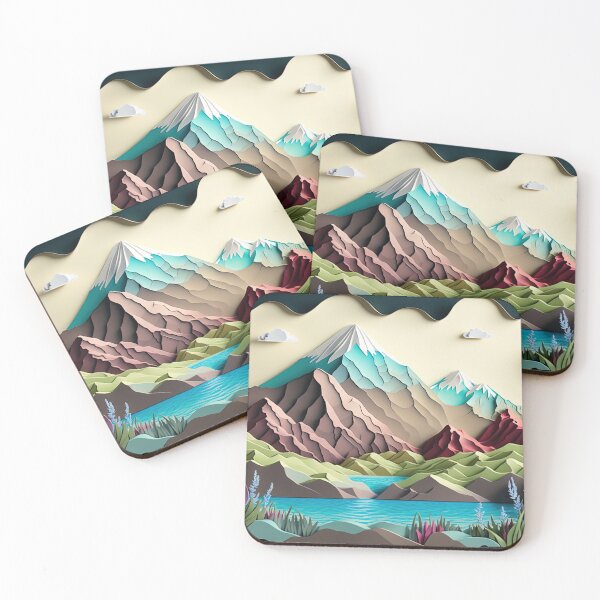 Item preview, Spring Flowers Mountain Lake Landscape designed and sold by Juliascutecornr.