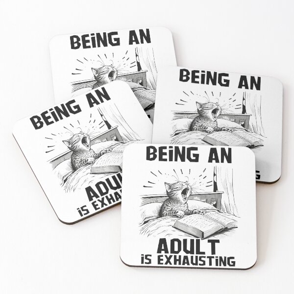 Item preview, being an adult is exhausting designed and sold by PlayfulPrint.