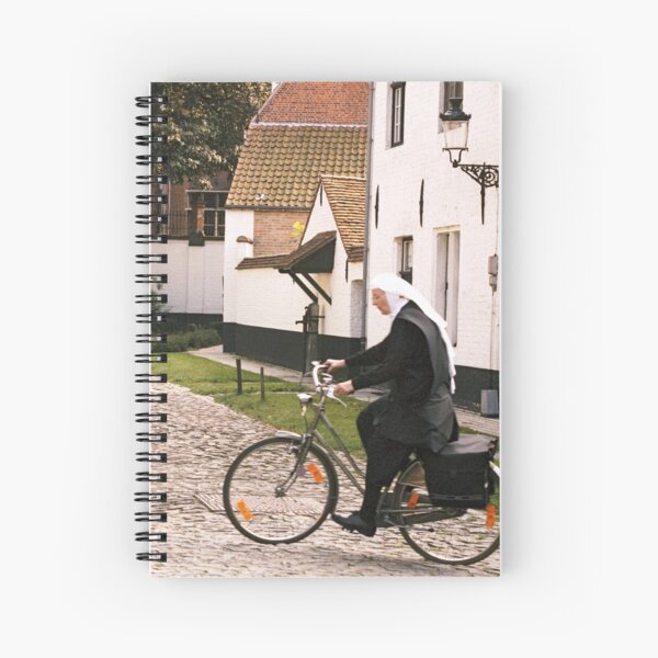 Nun On A Bike Spiral Notebook