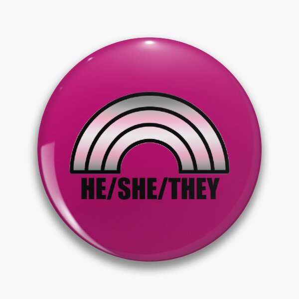 Item preview, He/She/They Pronouns! (Demigirl Pride) designed and sold by krismfischer.