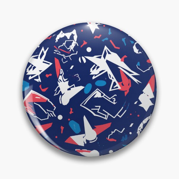 Item preview, Navy and White Shapes Pattern designed and sold by Expressive Vision.