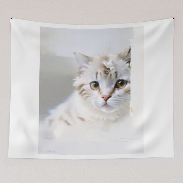 Item preview, Feline Dreamer: A imaginative kitty oil painting designed and sold by KH-GardenEden.