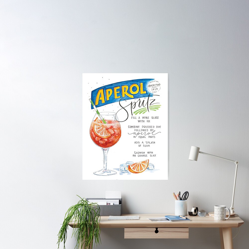 Aperol Spritz in a Glass Art Board Print for Sale by Jay-cm