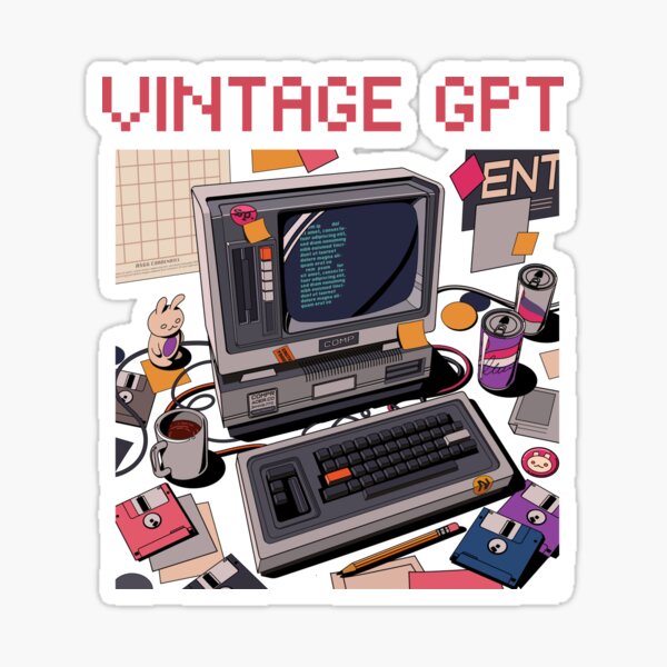 Item preview, VINTAGE CLASSIC RETRO COMPUTER 90'S THEME CHATGPT 4 AI designed and sold by VBRIdesings.