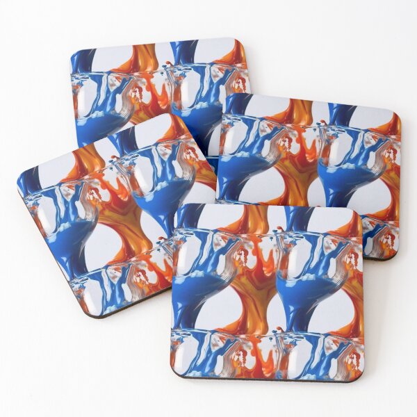 Artikelvorschau, Orange, Blue, and White Swirling Oil Pattern entworfen und verkauft von Expressive Vision.