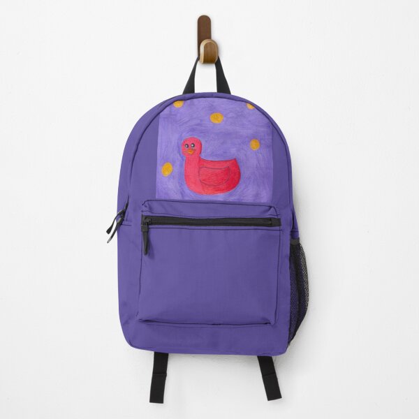 Item preview, Rainbow Rubber Duckies - Red Rubber Duckie with Purple Background designed and sold by Caseymakesart.