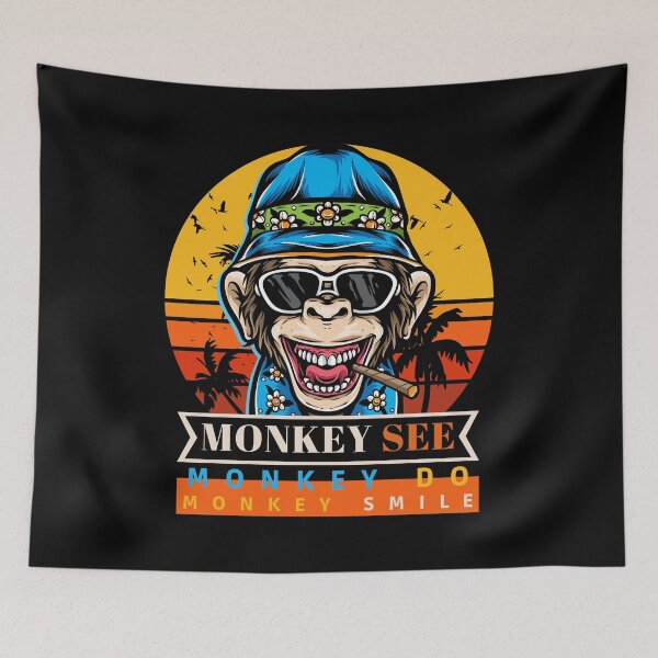 Item preview, Cool and smiling monkey cups, bags, curtains, bedspreads, and t-shirts designed and sold by relso.
