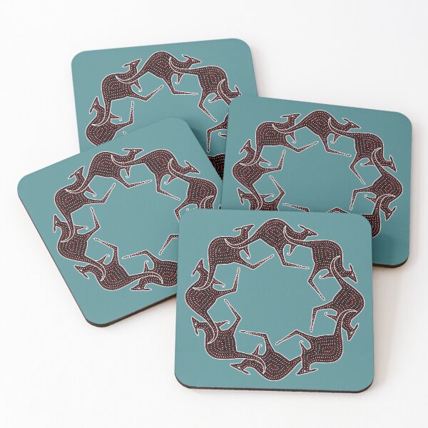 Item preview, KANGAROO DANCE. BLUE BACKGROUND. designed and sold by 5hertz.