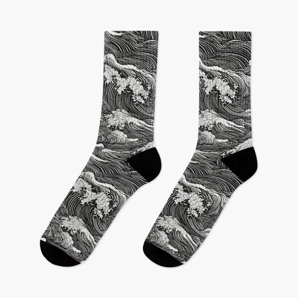 Item preview, Japanese Wave Art Black and White designed and sold by Posterdom.