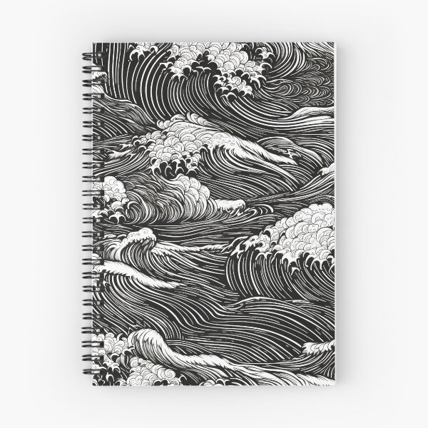 Item preview, Japanese Wave Art Black and White designed and sold by Posterdom.