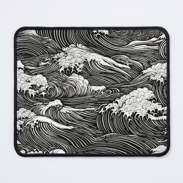 Item preview, Japanese Wave Art Black and White designed and sold by Posterdom.