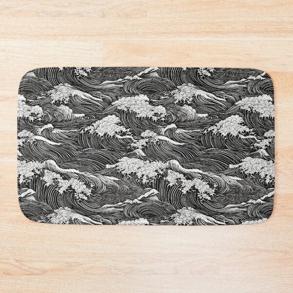 Item preview, Japanese Wave Art Black and White designed and sold by Posterdom.