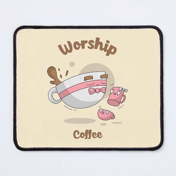 Item preview, Cute Cartoon Coffee Cups & Hearts - Ultimate Coffee Lovers' Worship Design designed and sold by ElLocoMus.