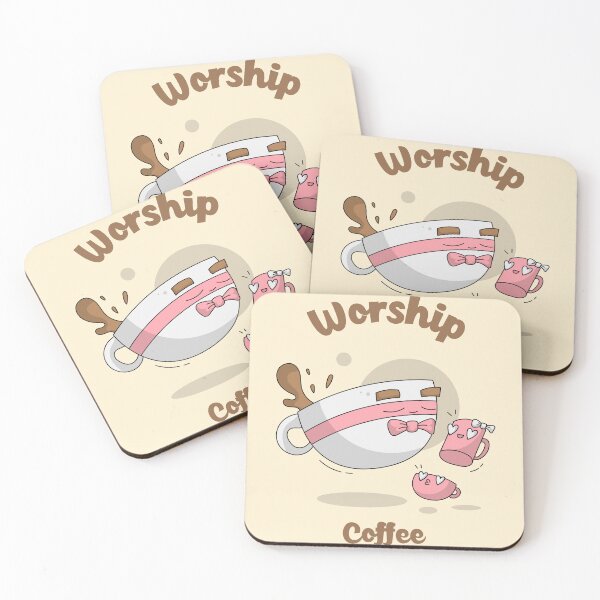 Item preview, Cute Cartoon Coffee Cups & Hearts - Ultimate Coffee Lovers' Worship Design designed and sold by ElLocoMus.