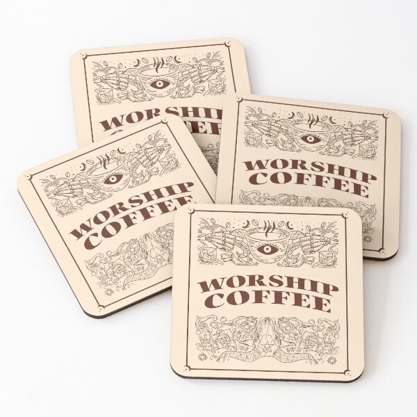 Item preview, Adorable Coffee Cup Characters & Hearts - Coffee Worshipper's Delight designed and sold by ElLocoMus.