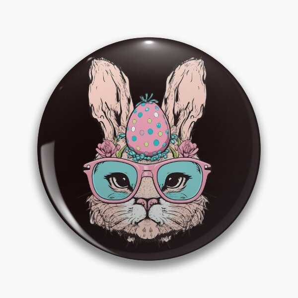 Item preview, Cute Bunny Face Pink Glasses Floral Easter Egg Easter Day designed and sold by Cheeeeky.