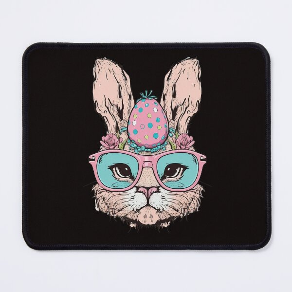 Item preview, Cute Bunny Face Pink Glasses Floral Easter Egg Easter Day designed and sold by Cheeeeky.