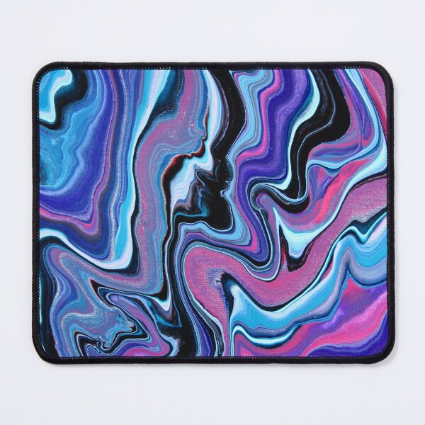 Item preview, Pink, Purple, Blue, Black, and Silver Abstract  Acrylic Pour designed and sold by ArtWilloughby.