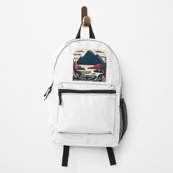 Item preview, Acadia National Park Scandinavian Folk Art Style  designed and sold by PikoApparel.