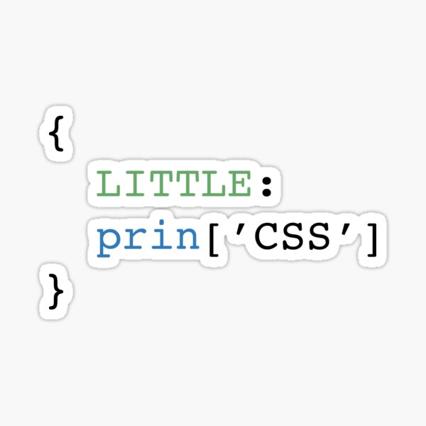 Little princess CSS code Sticker