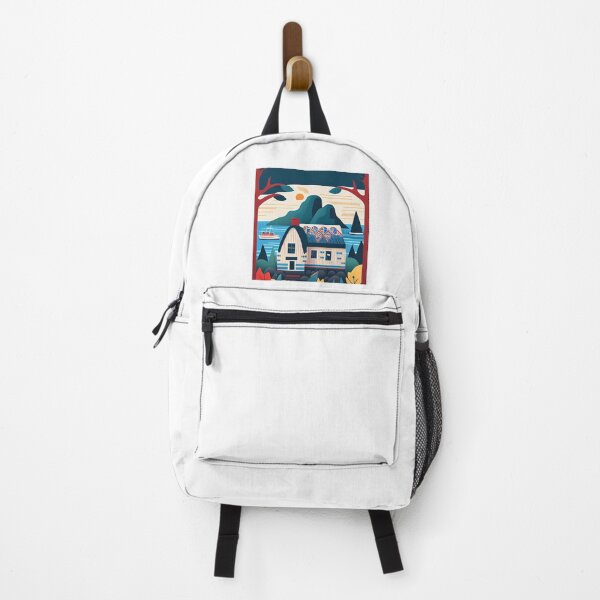 Item preview, Acadia National Park Scandinavian Folk Art Style  designed and sold by PikoApparel.